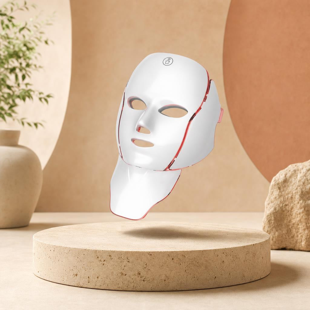 Mascarilla LED facial de 7 colores para cara y cuello